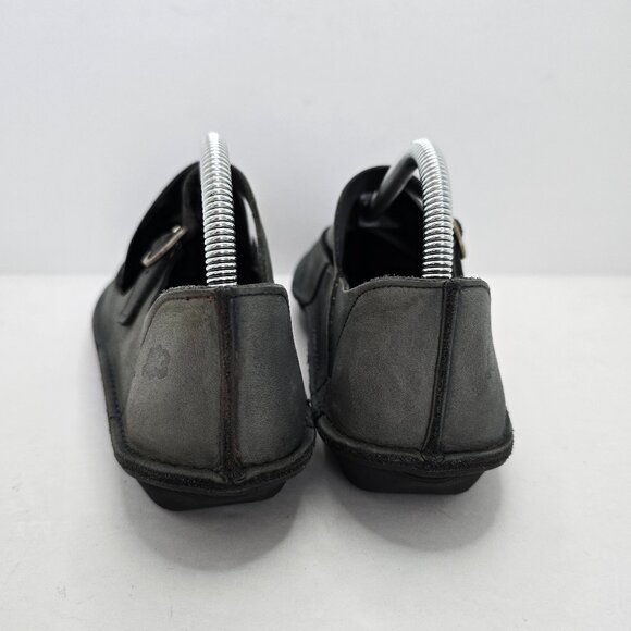 Loints of Holland | minimalist slate gray leather Mary Jane flats shoes | WMS 10 - Picture 6 of 9